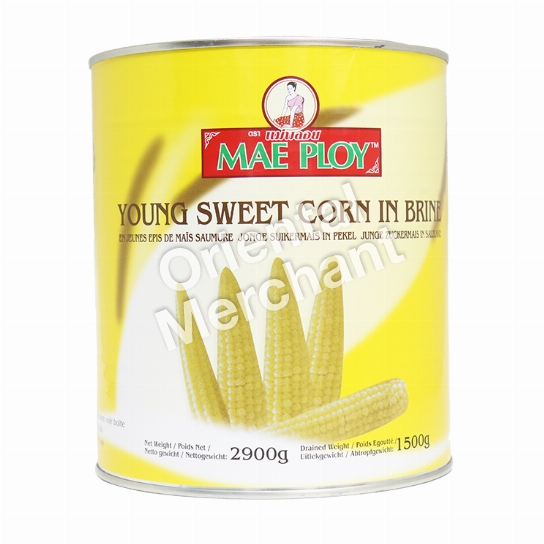 Mae Ploy Young Baby Corn in Brine 2.9kg