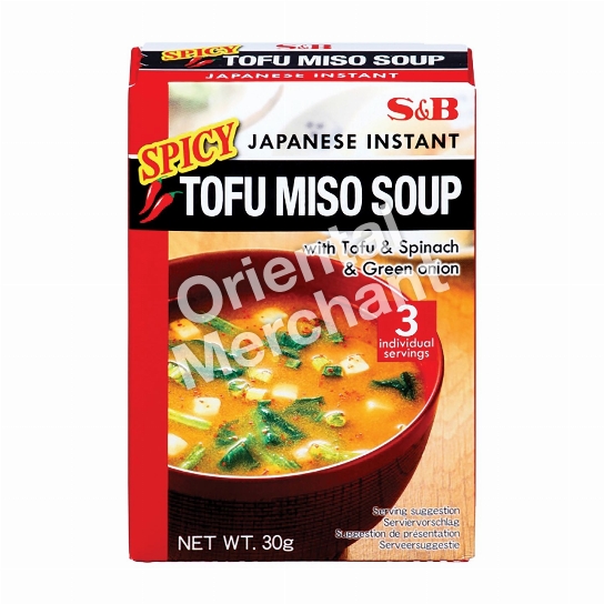 S&B Instant Spicy Tofu Miso Soup 30g