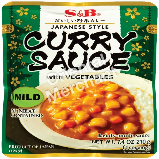 S&B Curry Sauce with Vegetables (Mild) 210g