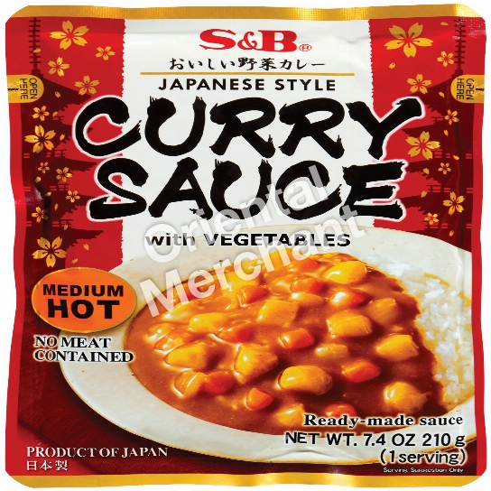 S&B Curry Sauce with Vegetables (Medium Hot) 210g