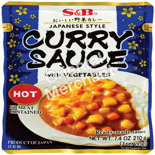 S&B Curry Sauce with Vegetables (Hot) 210g