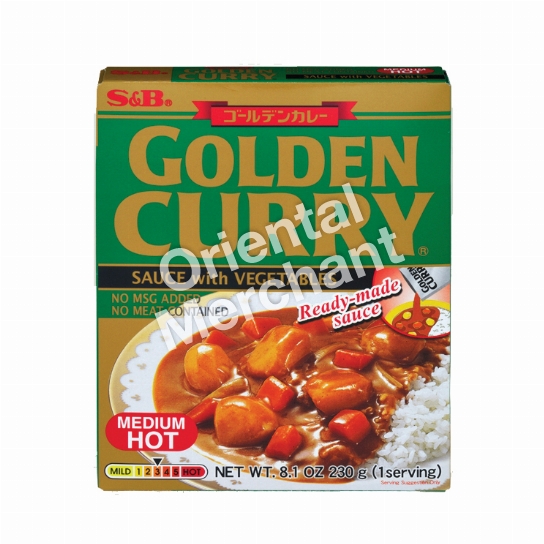 S&B Golden Curry Sauce With Vegetables Medium Hot 230g