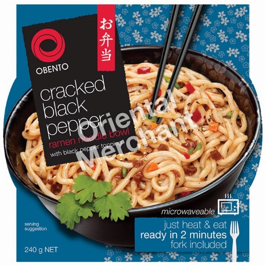 Obento Cracked Black Pepper Ramen Noodle Bowl 240g