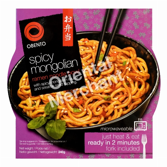 Obento Spicy Mongolian Ramen Noodle Bowl 240g