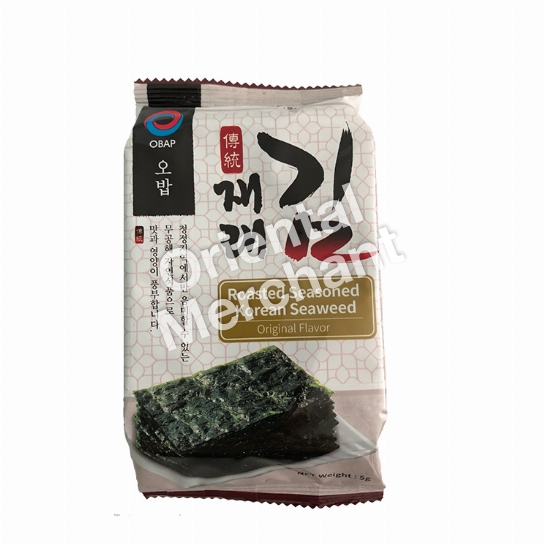 Obap Roasted Seasoned Korean Seaweed (Original Flavour) 5gx8packets