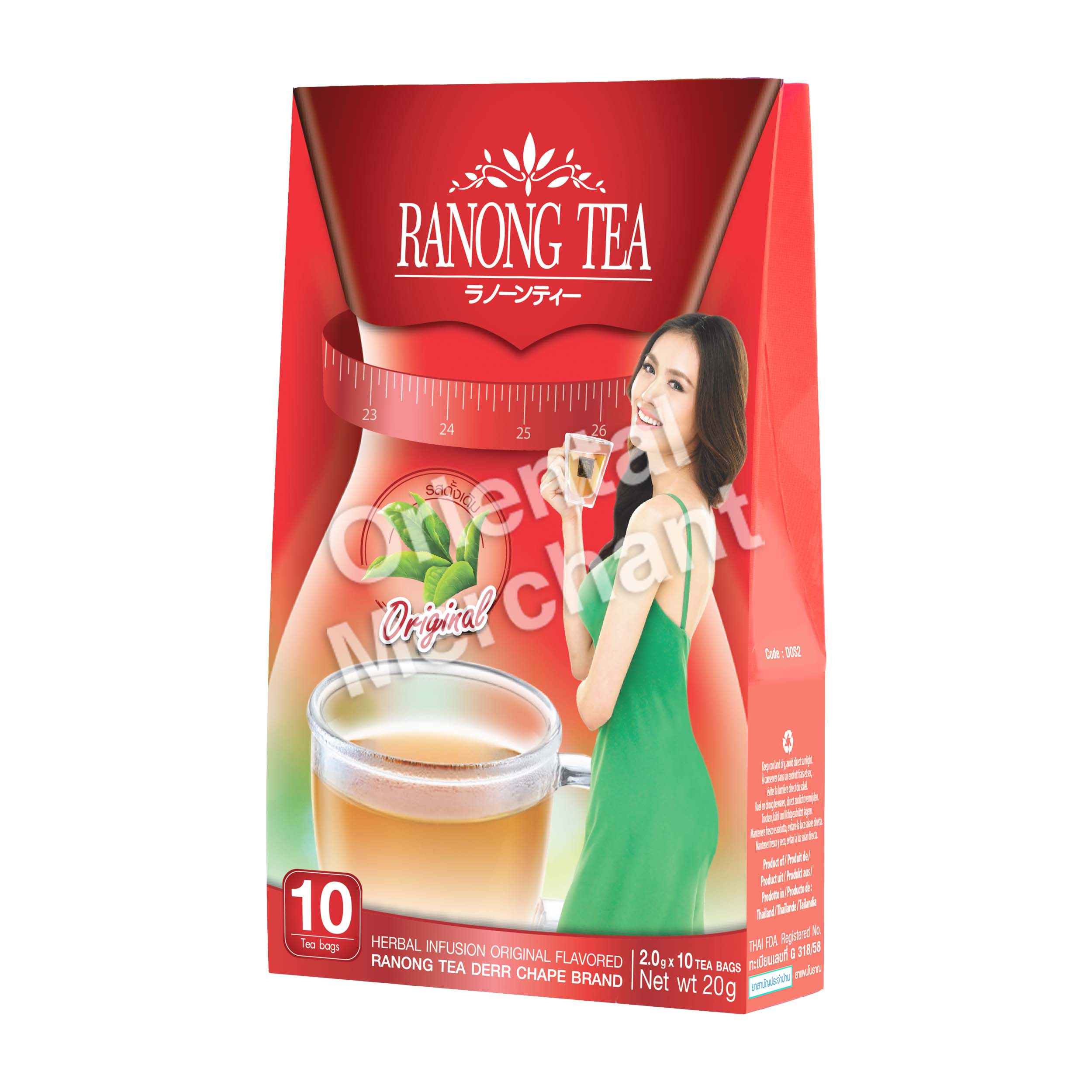 Ranong Tea Derr Chape Herbal Original 20g